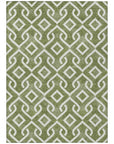 Addison Rugs Offset Stripes Olive Washable Indoor-Outdoor Rug