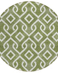 Addison Rugs Offset Stripes Olive Washable Indoor-Outdoor Rug