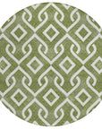 Addison Rugs Offset Stripes Olive Washable Indoor-Outdoor Rug