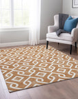 Addison Rugs Offset Stripes Paprika Washable Indoor-Outdoor Rug
