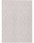 Addison Rugs Offset Stripes Pink Washable Indoor-Outdoor Rug