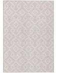 Addison Rugs Offset Stripes Pink Washable Indoor-Outdoor Rug