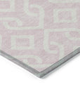 Addison Rugs Offset Stripes Pink Washable Indoor-Outdoor Rug