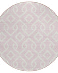 Addison Rugs Offset Stripes Pink Washable Indoor-Outdoor Rug