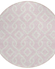 Addison Rugs Offset Stripes Pink Washable Indoor-Outdoor Rug