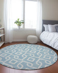 Addison Rugs Offset Stripes Sky Washable Indoor-Outdoor Rug