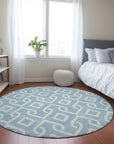 Addison Rugs Offset Stripes Sky Washable Indoor-Outdoor Rug