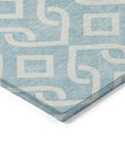 Addison Rugs Offset Stripes Sky Washable Indoor-Outdoor Rug