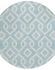 Addison Rugs Offset Stripes Sky Washable Indoor-Outdoor Rug