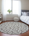 Addison Rugs Offset Stripes Taupe Washable Indoor-Outdoor Rug