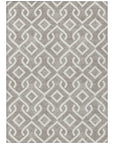 Addison Rugs Offset Stripes Taupe Washable Indoor-Outdoor Rug