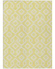 Addison Rugs Offset Stripes Yellow Washable Indoor-Outdoor Rug