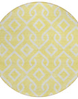 Addison Rugs Offset Stripes Yellow Washable Indoor-Outdoor Rug