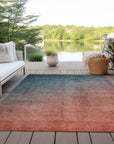 Addison Rugs Ombre Teal Washable Indoor-Outdoor Rug