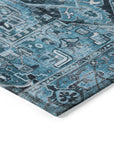 Addison Rugs Oriental Blue Washable Indoor-Outdoor Rug