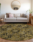 Addison Rugs Oriental Brown Washable Indoor-Outdoor Rug