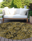 Addison Rugs Oriental Brown Washable Indoor-Outdoor Rug