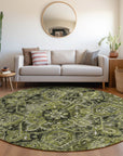 Addison Rugs Oriental Green Washable Indoor-Outdoor Rug