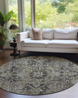 Addison Rugs Oriental Taupe Washable Indoor-Outdoor Rug