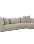 LOOMLAN Custom Upholstery Pebble Organic Curved Armrest Fabric Modular Sofa