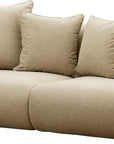 LOOMLAN Custom Upholstery Pebble Organic Curved Armrest Fabric Loveseat