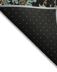 Addison Rugs Paisley Black Washable Indoor-Outdoor Rug