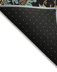 Addison Rugs Paisley Black Washable Indoor-Outdoor Rug