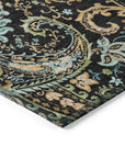 Addison Rugs Paisley Black Washable Indoor-Outdoor Rug