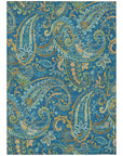 Addison Rugs Paisley Blue Washable Indoor-Outdoor Rug