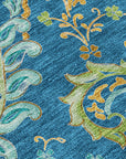 Addison Rugs Paisley Blue Washable Indoor-Outdoor Rug