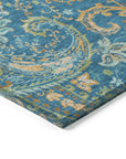 Addison Rugs Paisley Blue Washable Indoor-Outdoor Rug