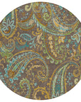 Addison Rugs Paisley Brown Washable Indoor-Outdoor Rug