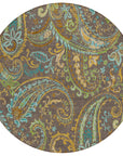 Addison Rugs Paisley Brown Washable Indoor-Outdoor Rug