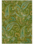 Addison Rugs Paisley Green Washable Indoor-Outdoor Rug