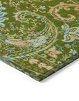 Addison Rugs Paisley Green Washable Indoor-Outdoor Rug