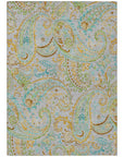 Addison Rugs Paisley Grey Washable Indoor-Outdoor Rug