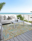 Addison Rugs Paisley Grey Washable Indoor-Outdoor Rug