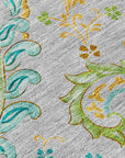 Addison Rugs Paisley Grey Washable Indoor-Outdoor Rug