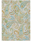 Addison Rugs Paisley Ivory Washable Indoor-Outdoor Rug