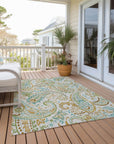 Addison Rugs Paisley Ivory Washable Indoor-Outdoor Rug