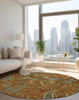 Addison Rugs Paisley Paprika Washable Indoor-Outdoor Rug