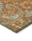 Addison Rugs Paisley Paprika Washable Indoor-Outdoor Rug