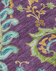 Addison Rugs Paisley Purple Washable Indoor-Outdoor Rug