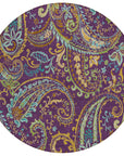 Addison Rugs Paisley Purple Washable Indoor-Outdoor Rug
