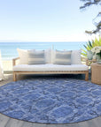 Addison Rugs Panel Blue Washable Indoor-Outdoor Rug