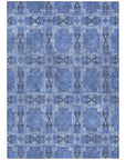 Addison Rugs Panel Blue Washable Indoor-Outdoor Rug