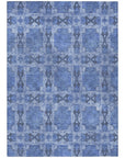 Addison Rugs Panel Blue Washable Indoor-Outdoor Rug