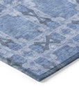 Addison Rugs Panel Blue Washable Indoor-Outdoor Rug