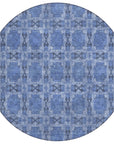 Addison Rugs Panel Blue Washable Indoor-Outdoor Rug