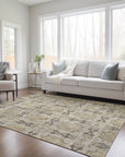 Addison Rugs Panel Brown Washable Indoor-Outdoor Rug